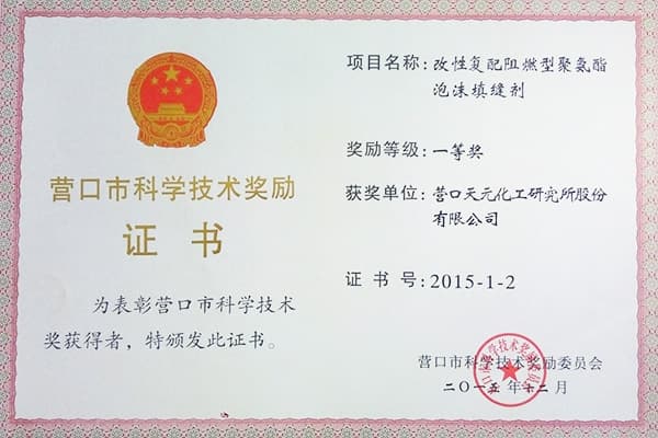 开云体育官方
“阻燃发泡胶”项目荣获市科技进步一等奖 开云体育官方
“阻燃发泡胶”项目荣获市科技进步一等奖